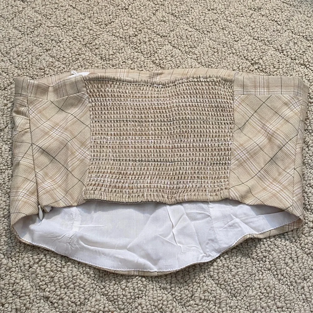 NWT Free People plaid tube top - Picture 4 of 5